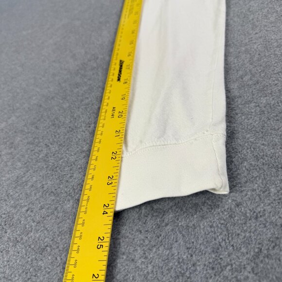 Nike NYC Logo Long Sleeve Tee White M Perfect for Workwear Painter Shirt (FLAWS) - Picture 8 of 10